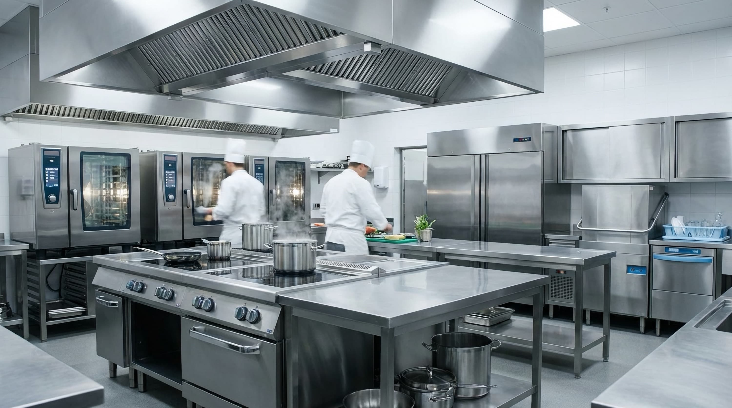 Grosskuechenservice Liebsch in einer professionellen Kueche